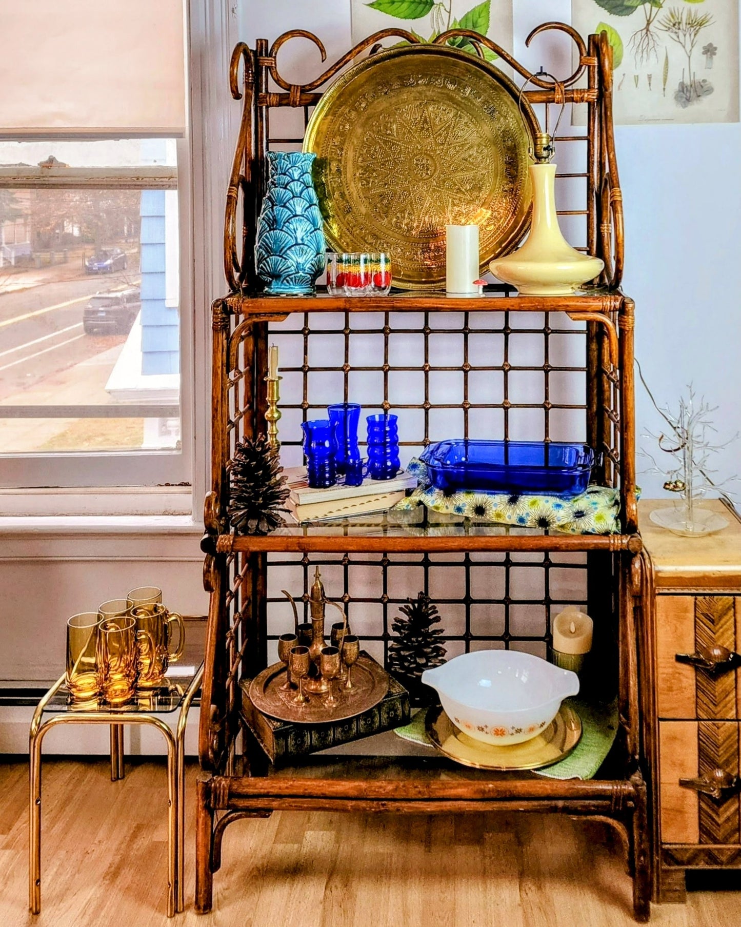 3 tier 1970s Bentwood Baker's Rack/Plant Stand
