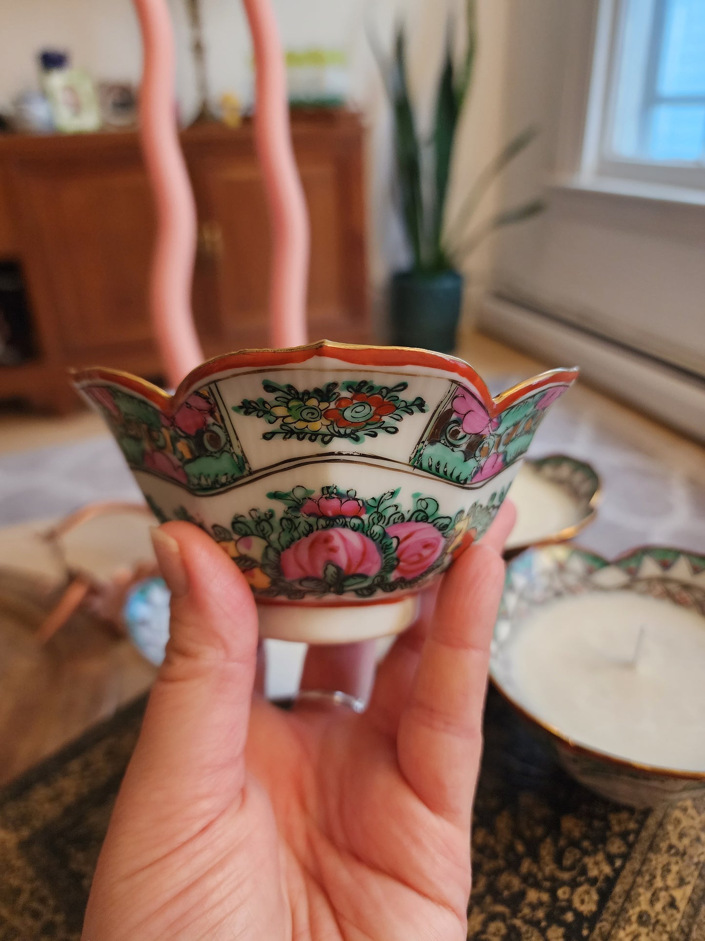 Antique Lotus Bowl Sage and Lavender Soy Candles