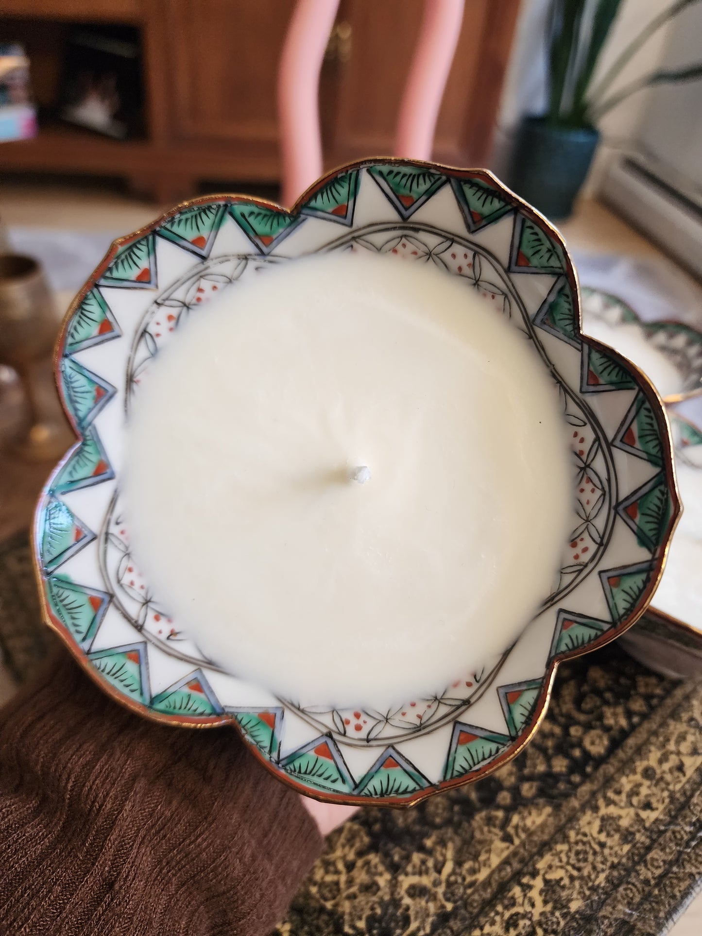 Antique Lotus Bowl Sage and Lavender Soy Candles