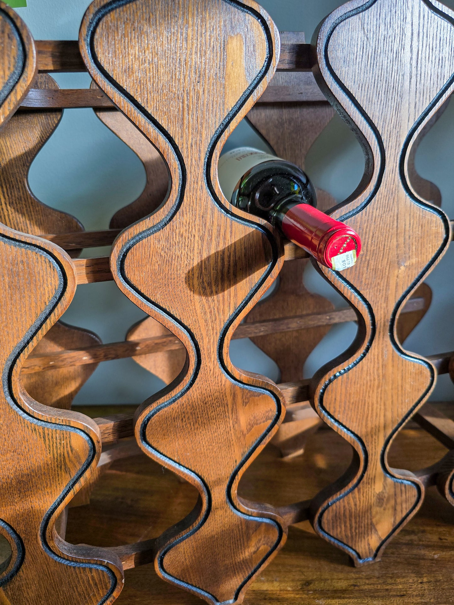 MCM Carved Wine Rack