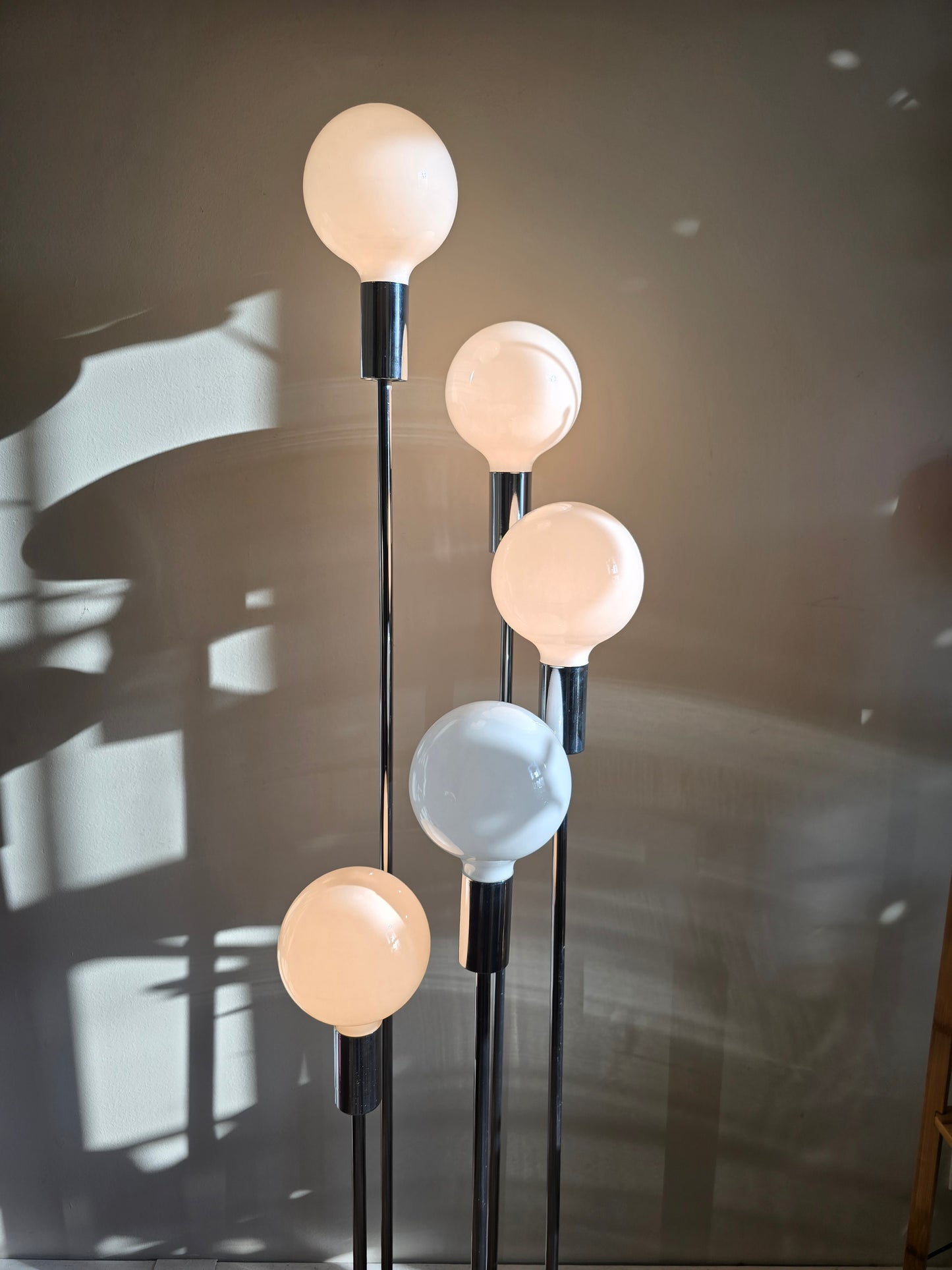 5 light Robert Sonneman Globe Waterfall Floor Lamp
