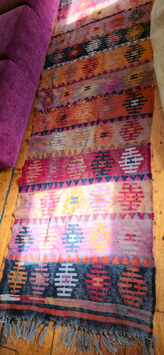 Vintage Turkish Kilim Runner