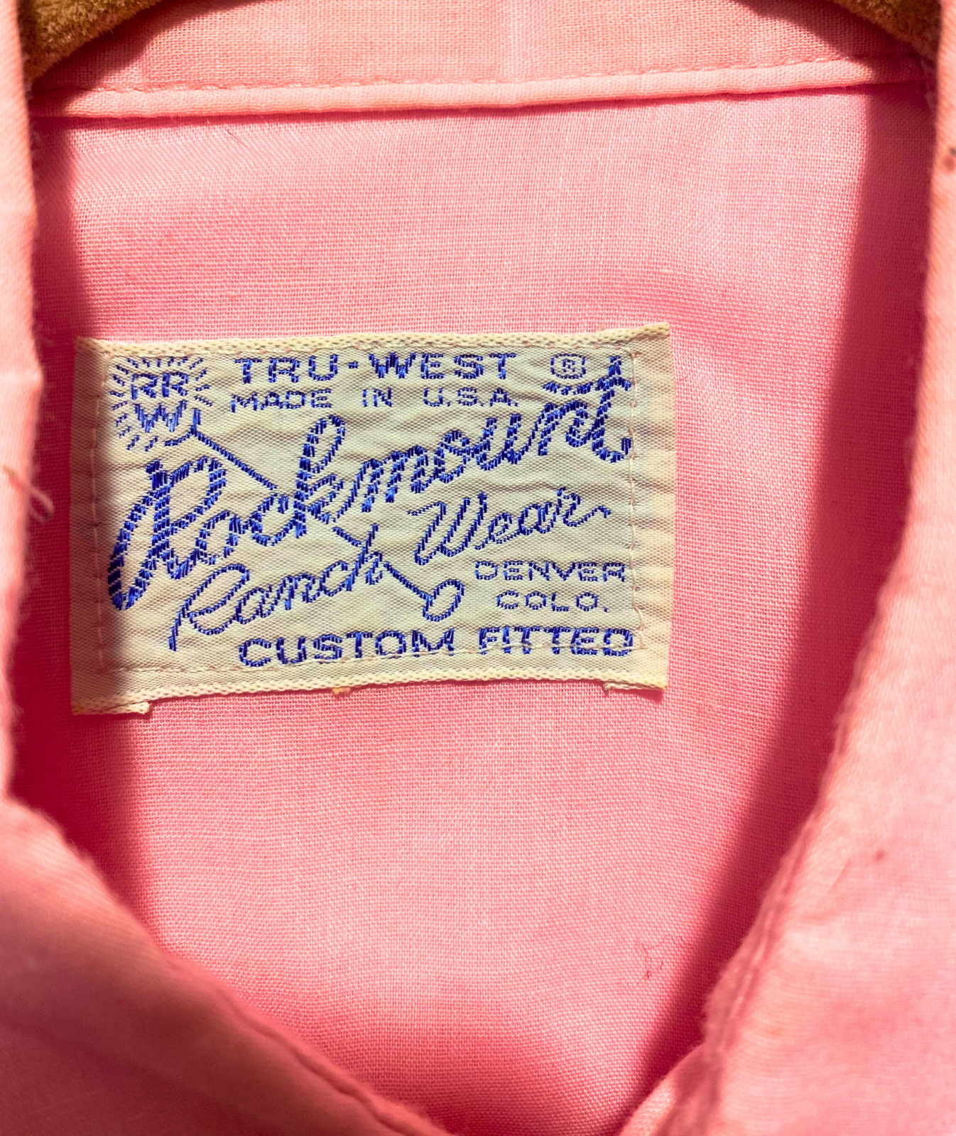 Vintage 70's Rockmount Light Pink Western Snap Shirt