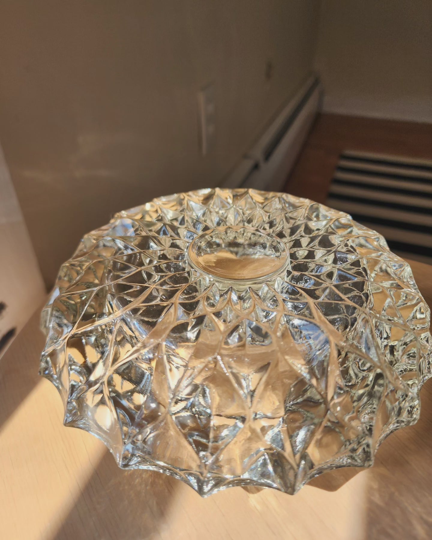 Mid-century Cut Crystal Ashtray