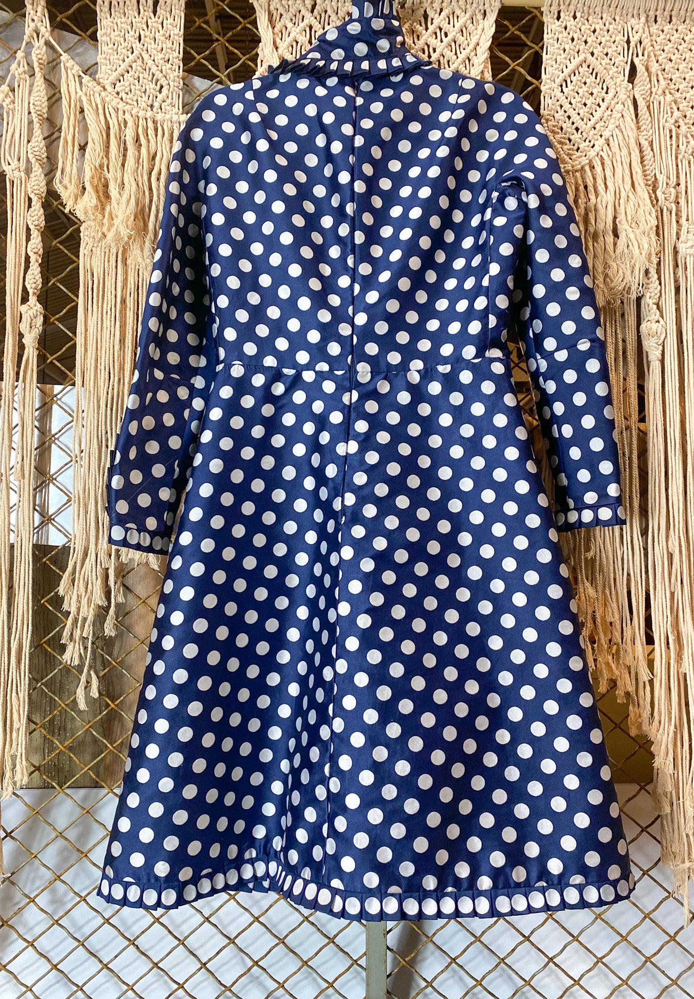 Vintage 70's Geoffrey Beene Polka Dot Dress