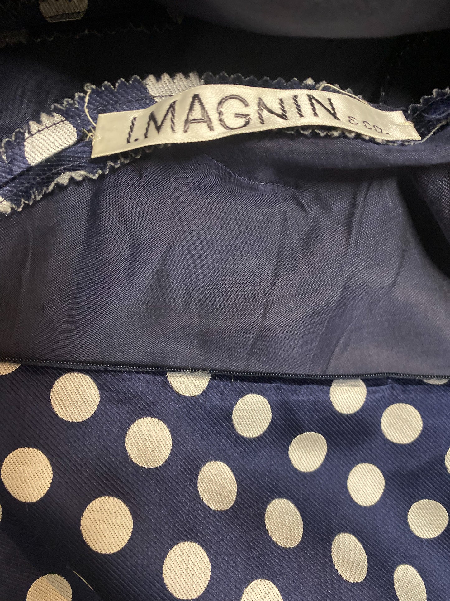 Vintage 70's Geoffrey Beene Polka Dot Dress