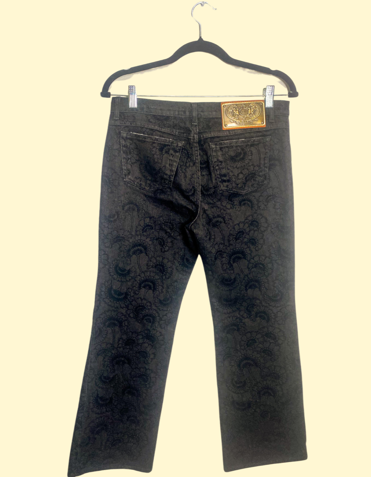 Early Aughts Just Cavalli Flocked Jeans