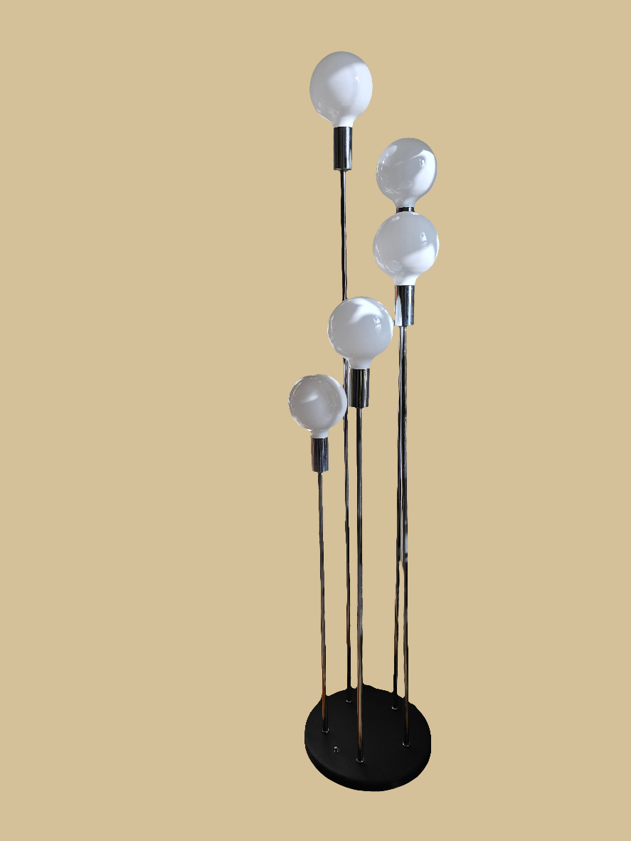 5 light Robert Sonneman Globe Waterfall Floor Lamp