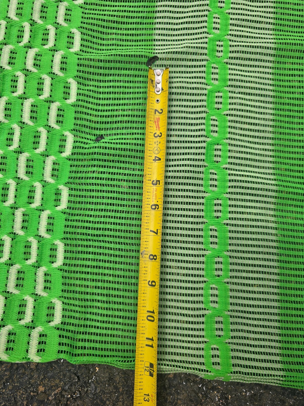 1960s Lime Green Woven Vintage Shower Curtain with Grommets