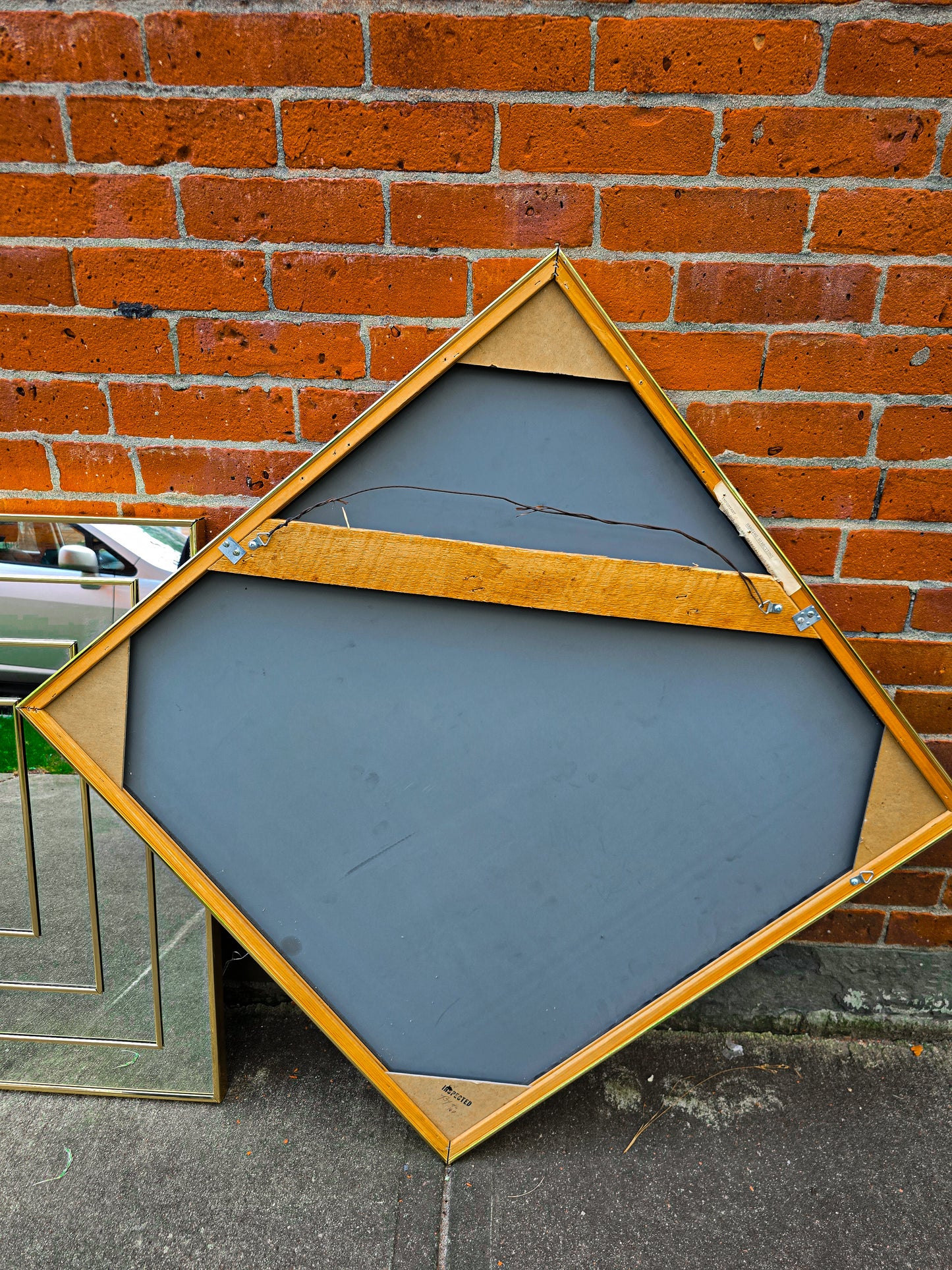 Large Art Deco Square and Diamond Wall Hanging