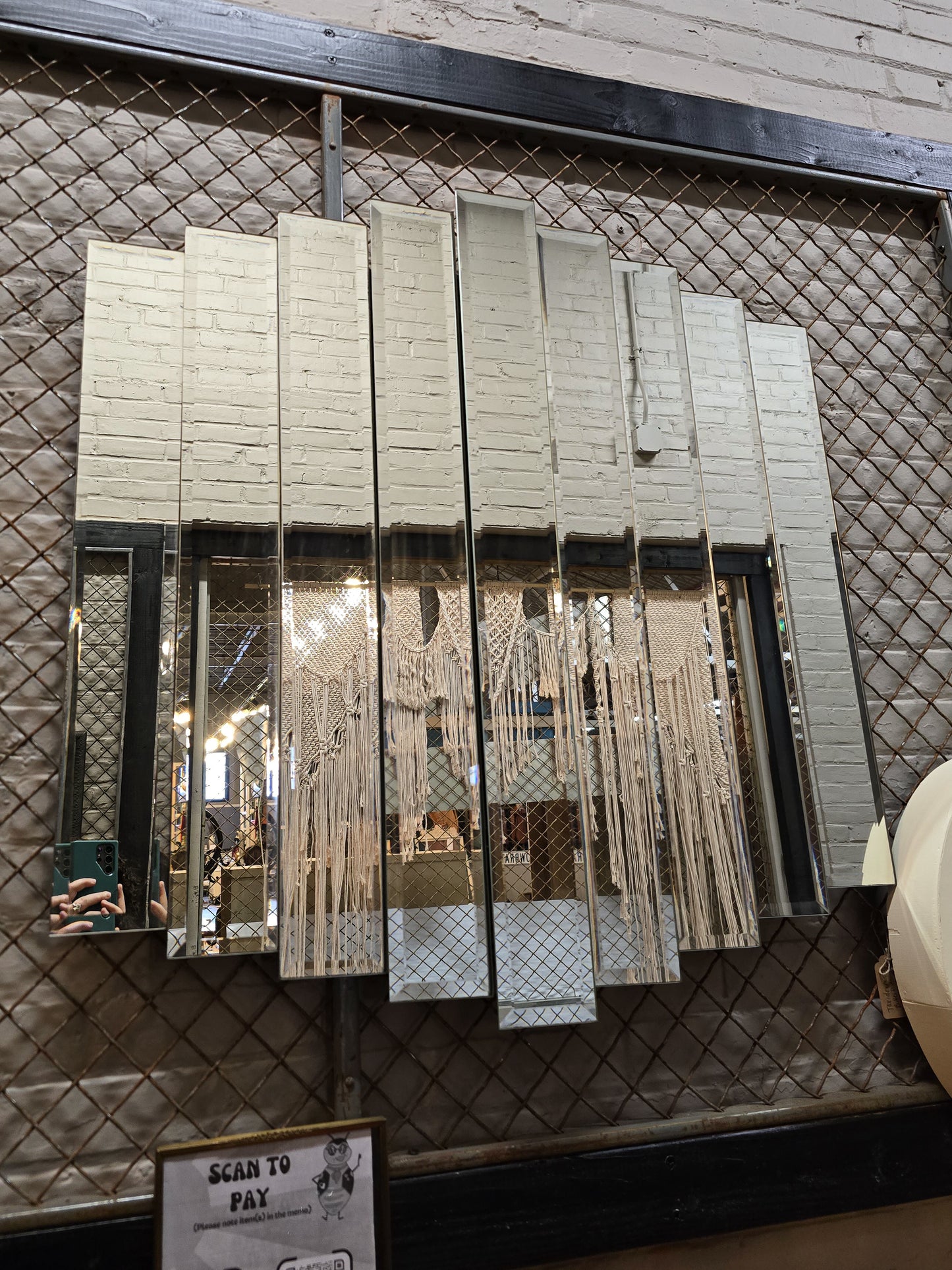 9 Panel Stepped Art Deco Revival Mirror