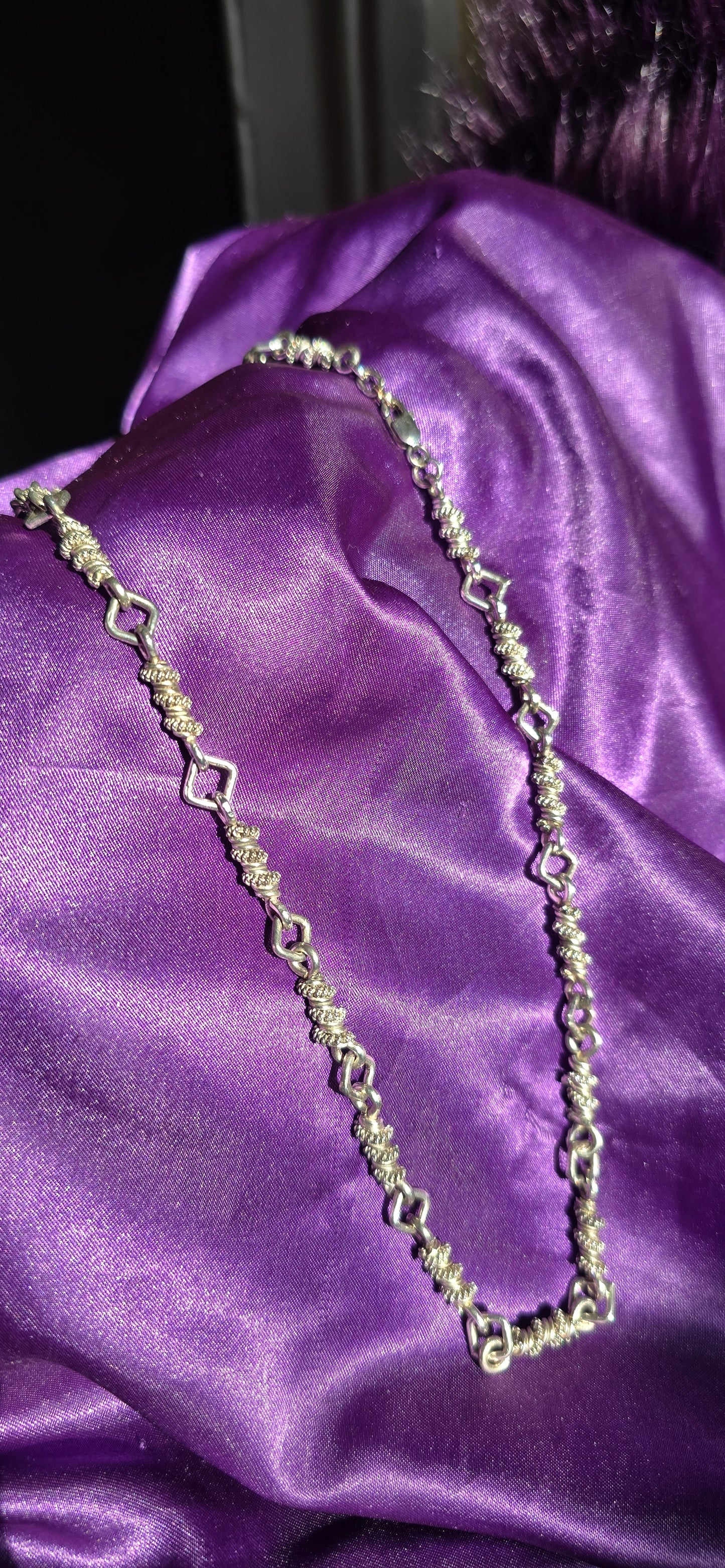 Vintage Sterling Silver Chain with Claw Clasp (likely indonesian)