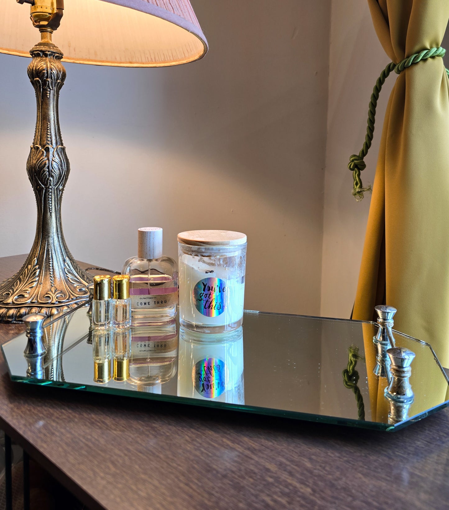 Vintage Vanity Perfume Tray Mirror