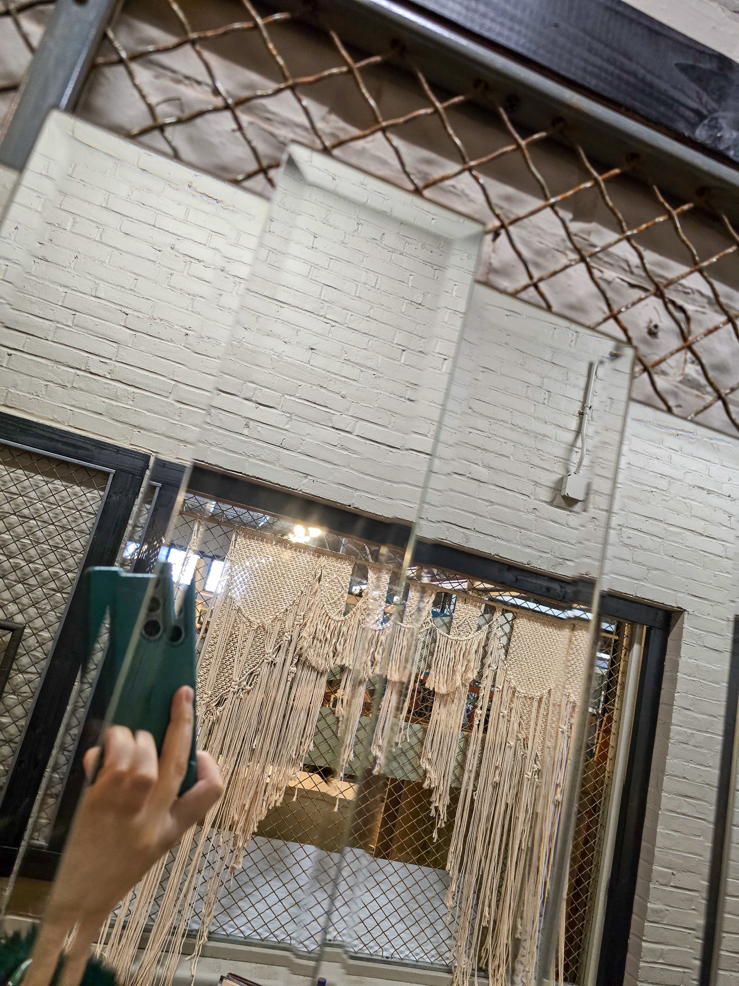 9 Panel Stepped Art Deco Revival Mirror