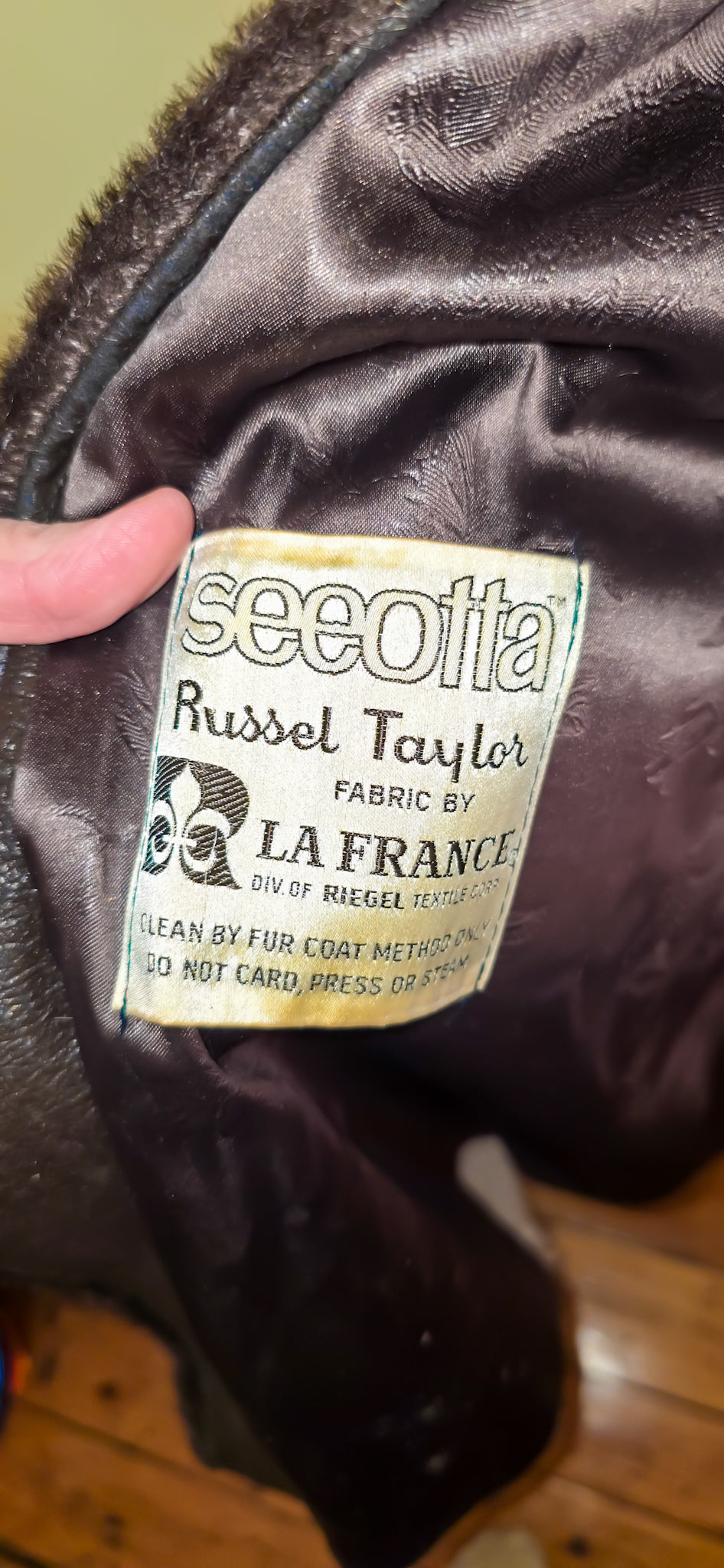 1960s Seotta By Russel Taylor Faux Fur Coat with Belt