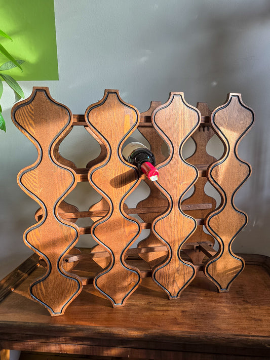 MCM Carved Wine Rack