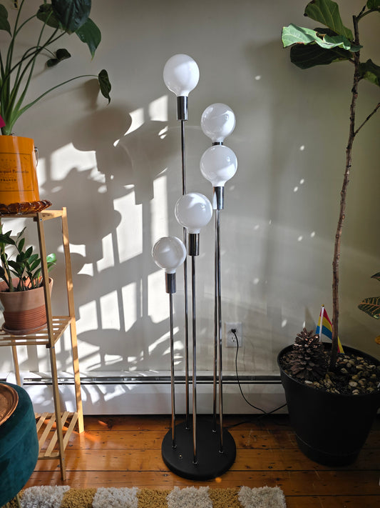5 light Robert Sonneman Globe Waterfall Floor Lamp