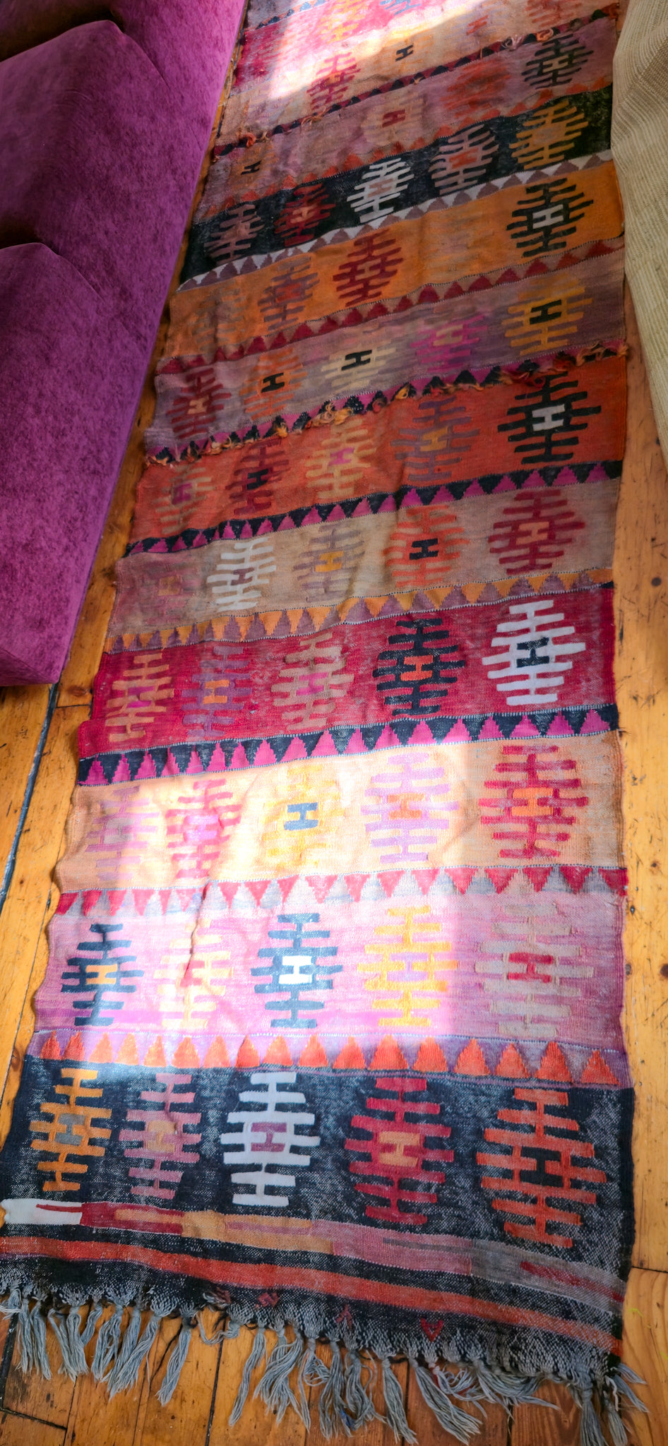 Vintage Turkish Kilim Runner