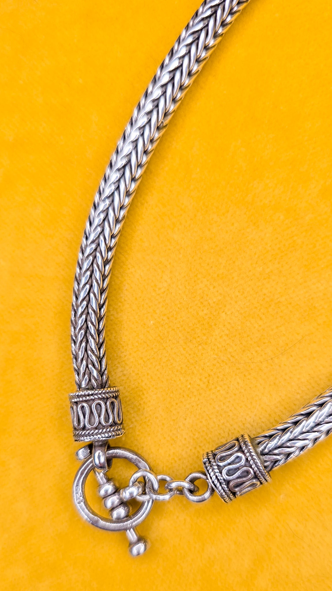 Vintage Sterling Silver Foxtail Chain from Bali