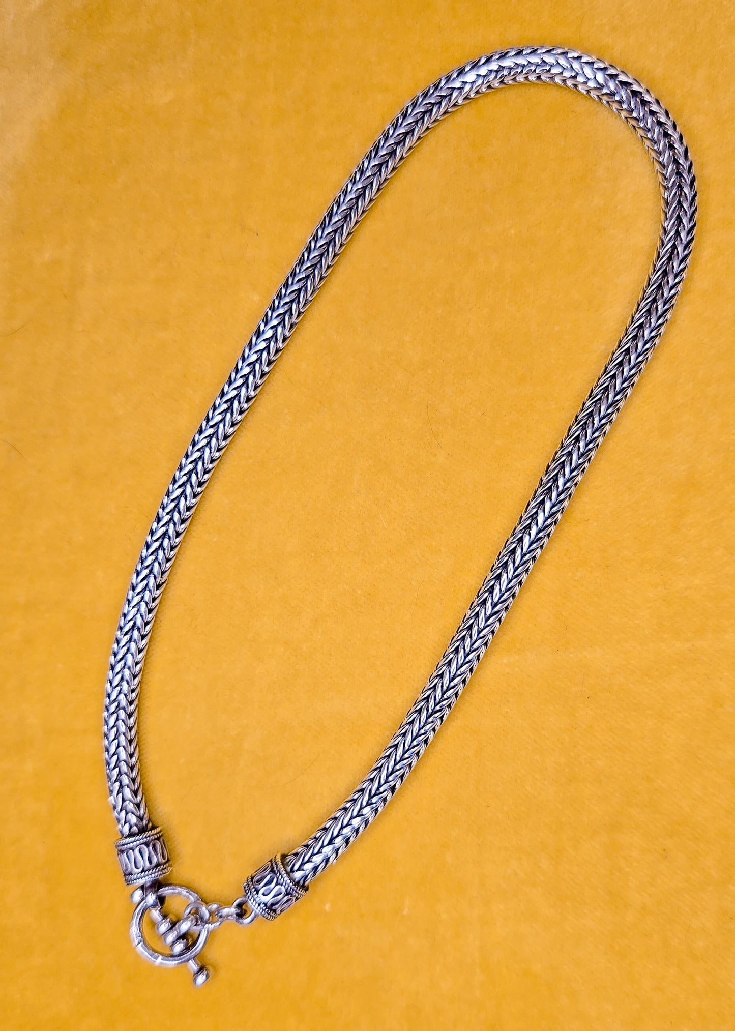 Vintage Sterling Silver Foxtail Chain from Bali