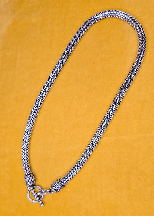 Vintage Sterling Silver Foxtail Chain from Bali