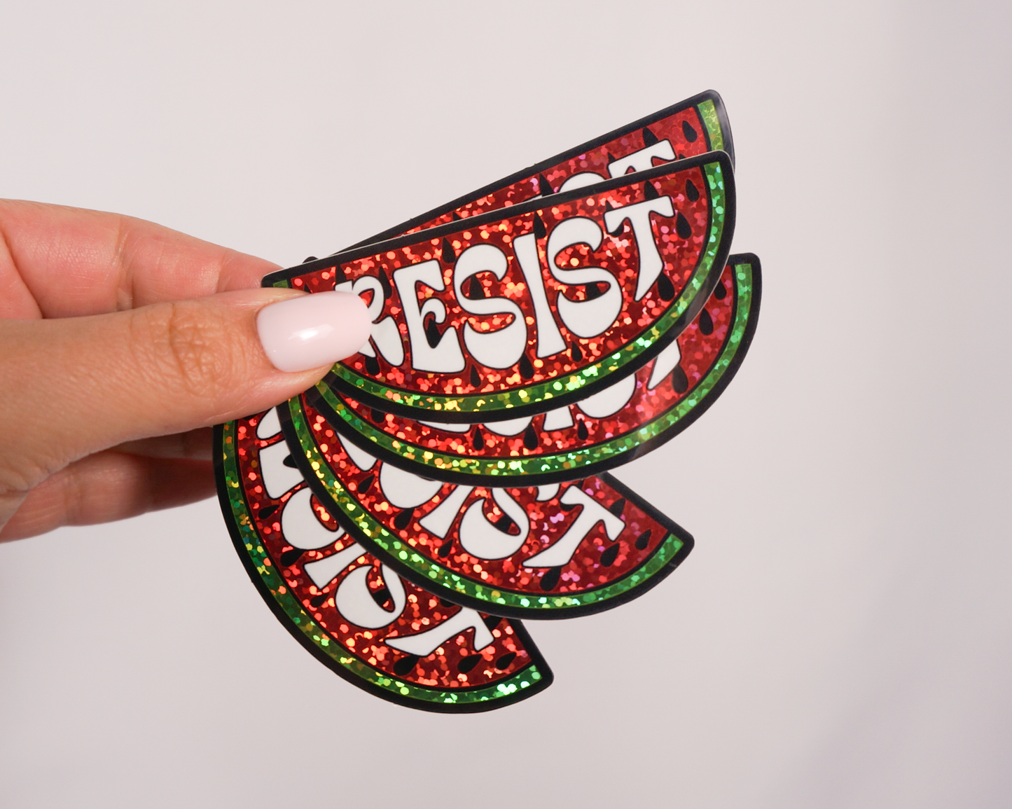 Palestine Watermelon RESIST sticker Glitter waterproof Sticker Free Palestine Sticker