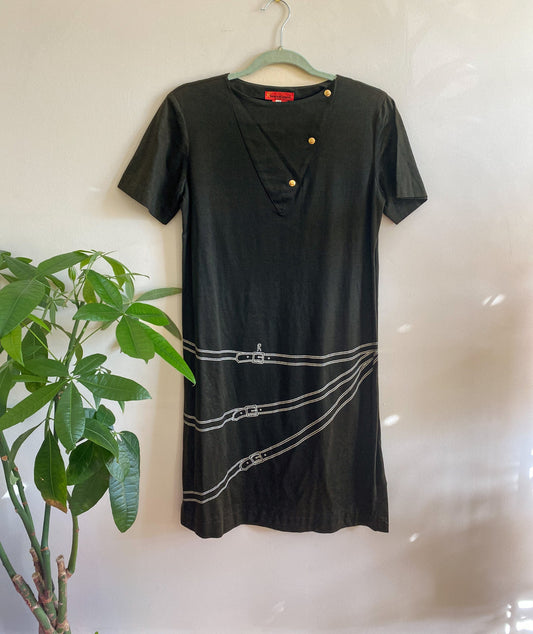 Vintage 90's Roberta di Camerino Trompe L'oeil Dress