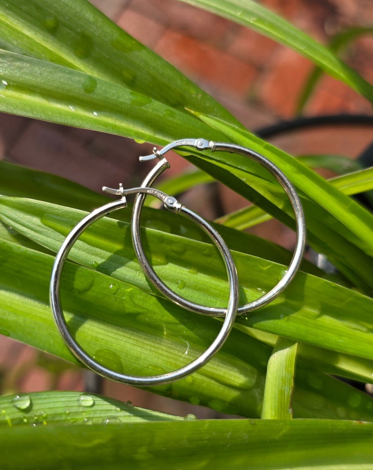 Vintage Sterling Silver Hoops 925
