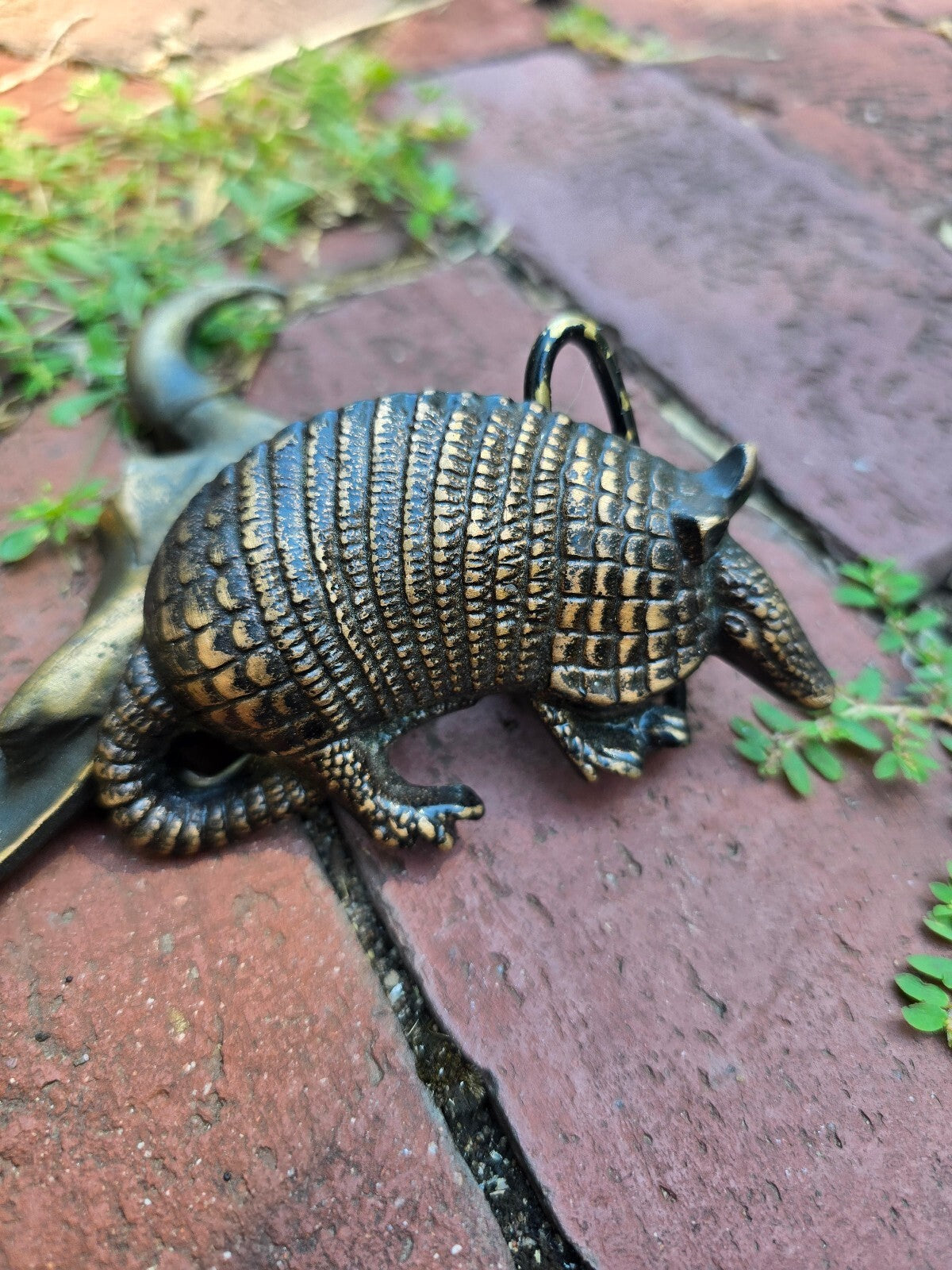 70s Vintage Brass Armadillo Belt Buckle