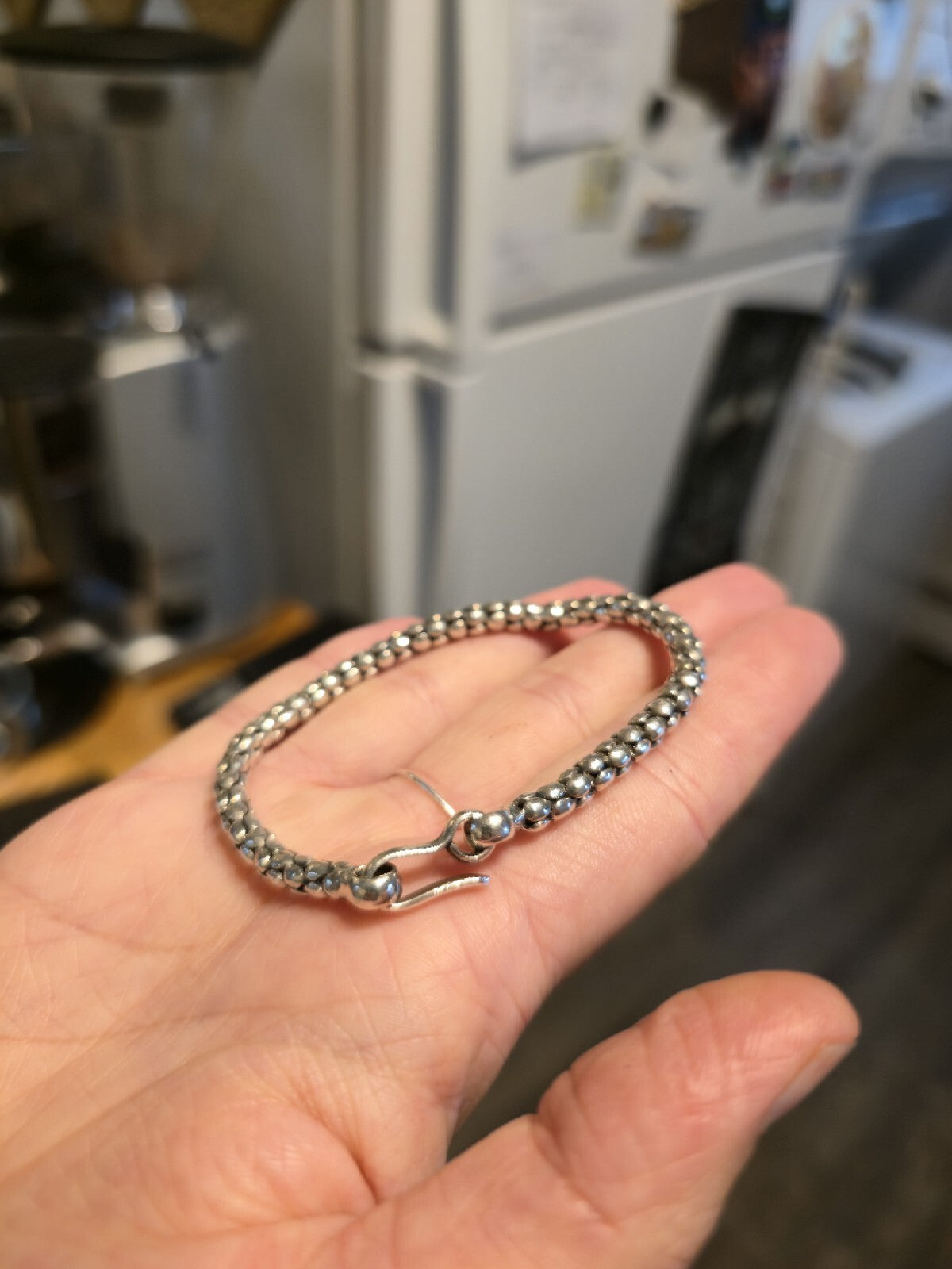 Lagos Caviar Style Vintage Sterling Silver bracelet 7.75 Inches 14.5 Grams