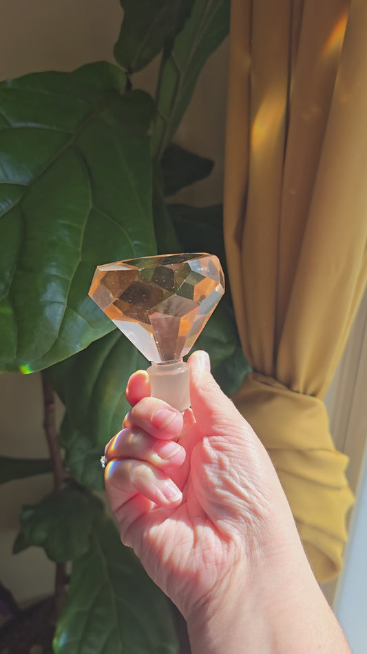 Vintage Pink Crystal Wine stopper