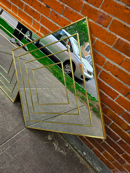 Large Art Deco Square and Diamond Wall Hanging