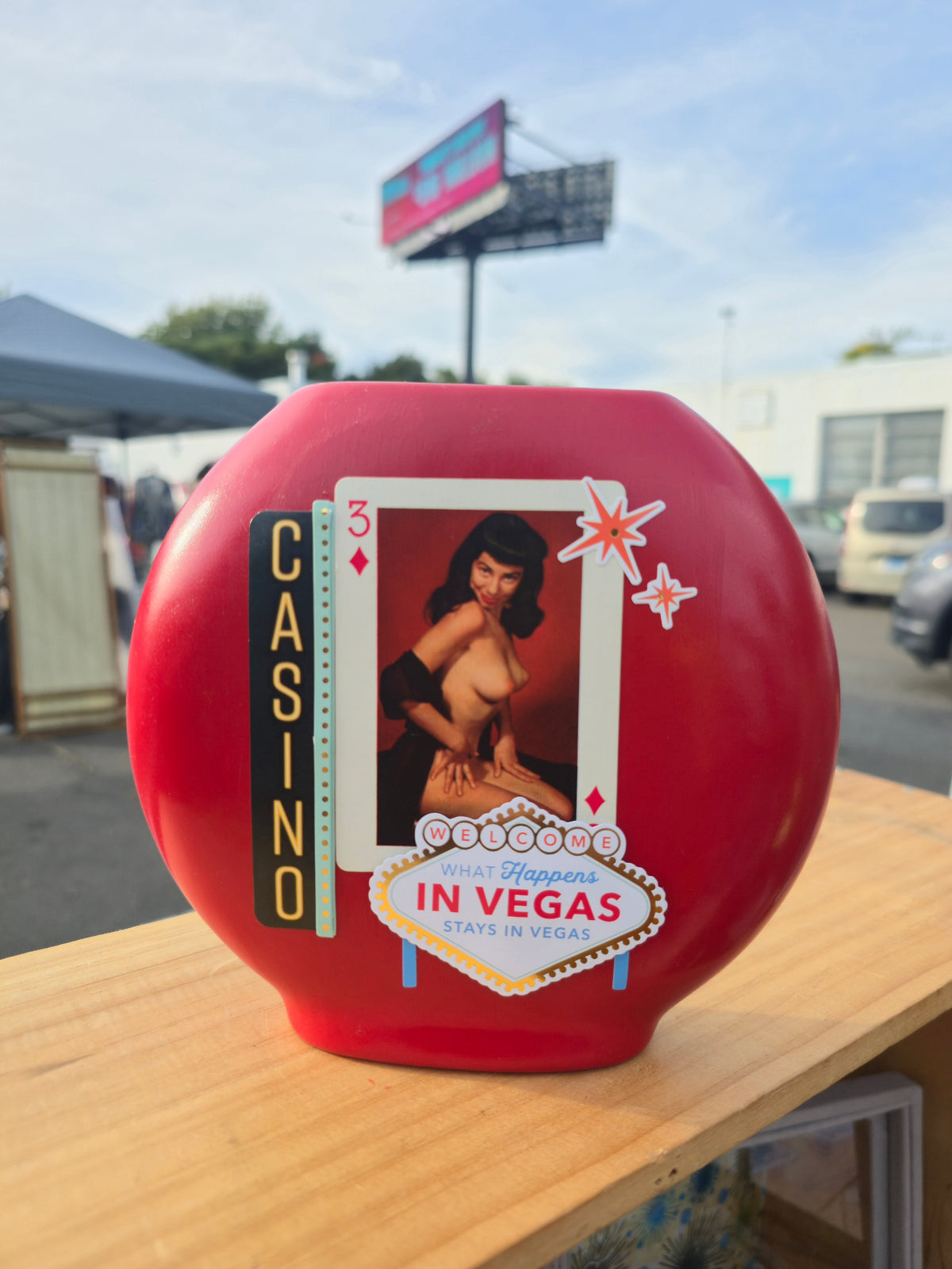 Vegas Pinup Babes Vase