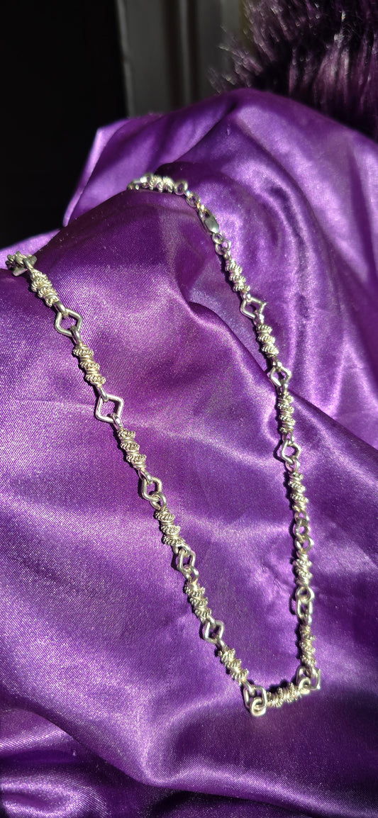 Vintage Sterling Silver Chain with Claw Clasp (likely indonesian)