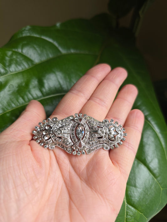 Antique Coro Art Deco Duette Brooch with Lingerie Clips
