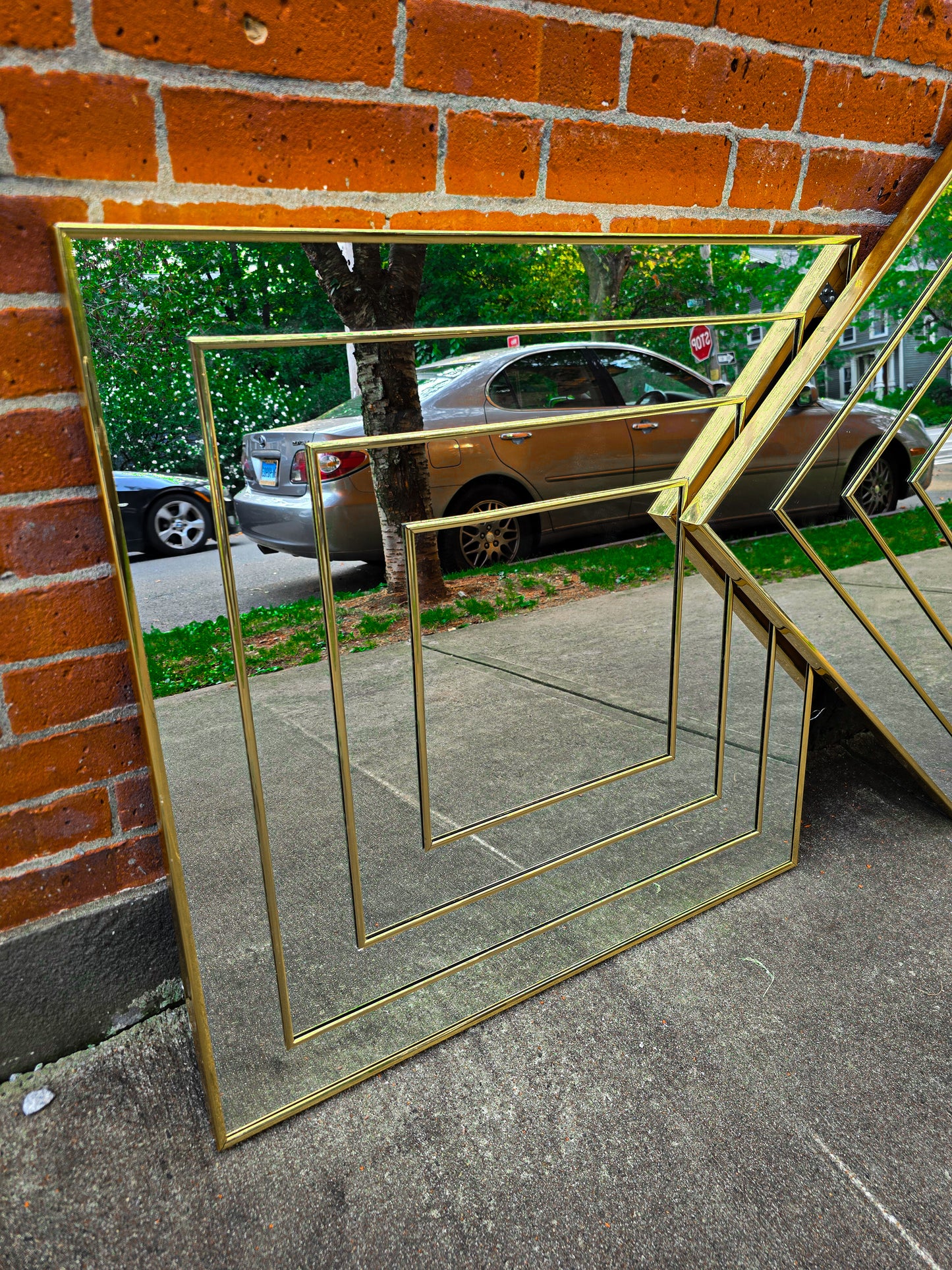 Large Art Deco Square and Diamond Wall Hanging