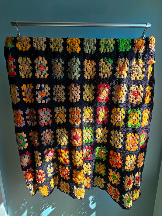 Vintage Granny Squares Mini Throw