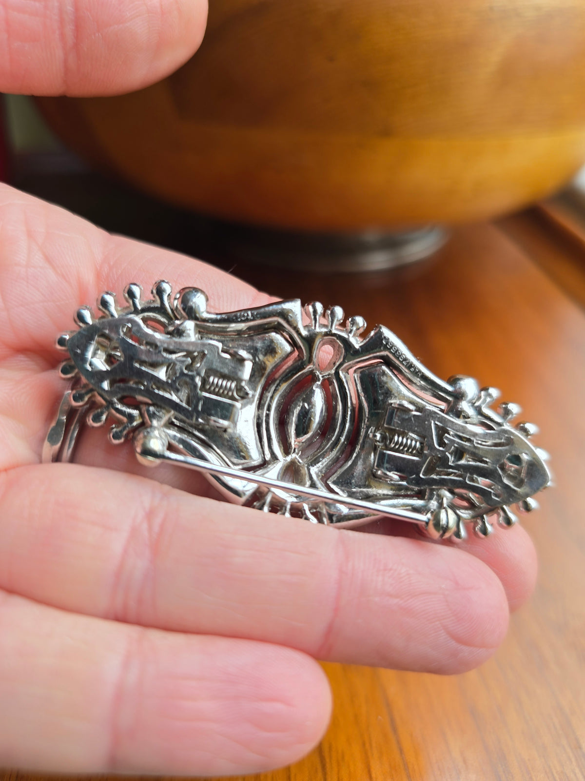 Antique Coro Art Deco Duette Brooch with Lingerie Clips