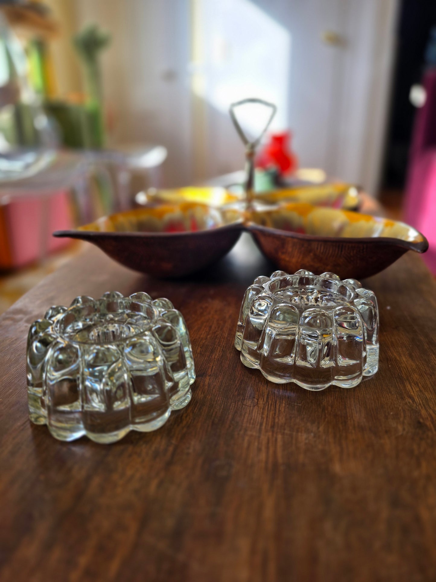 Vintage Princess House Glass Bubble Taper Holders